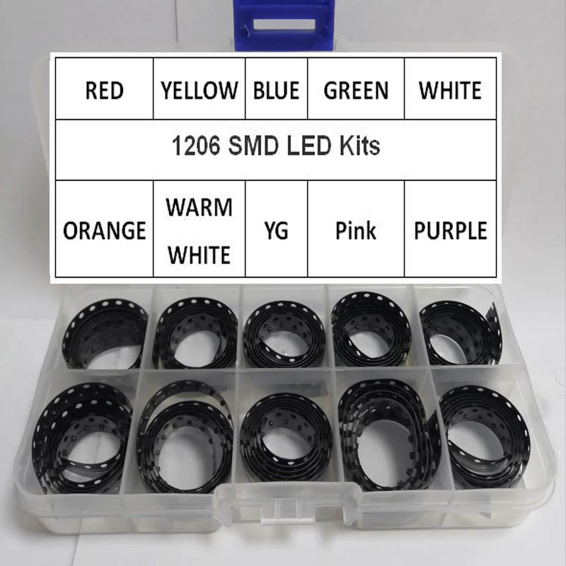 1000 pezzi 1206 SMD LED 10 col - Actinic Blue Led recensione e prezzo