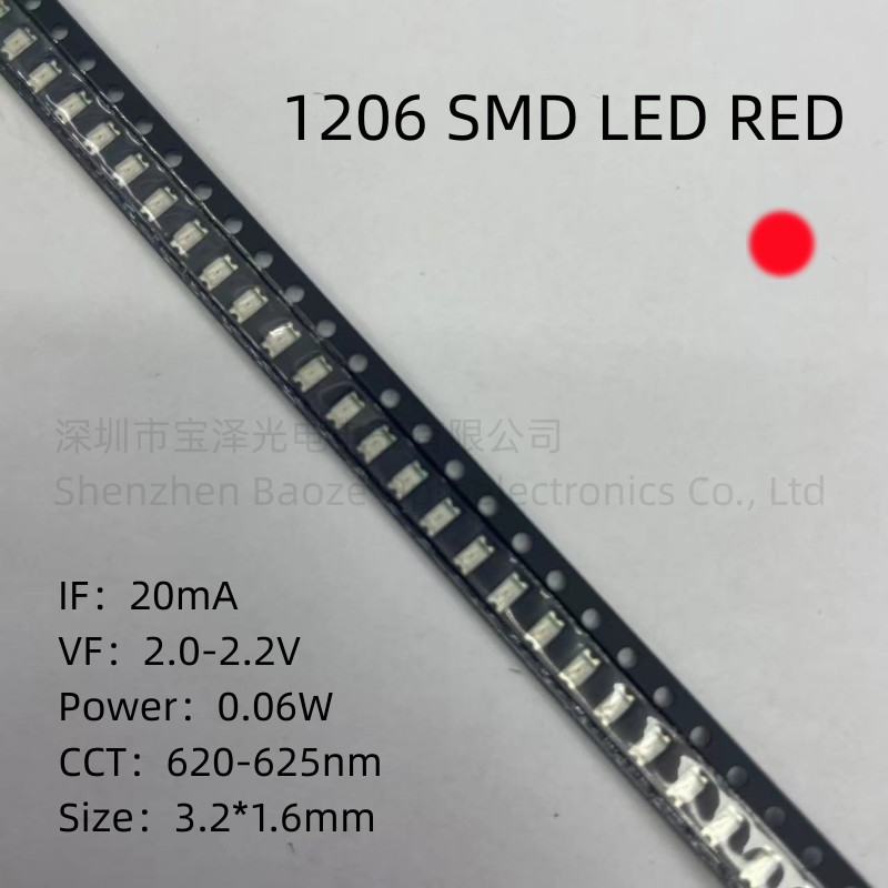 1206 SMD LED rosso giallo verd - Actinic Blue Led recensione e prezzo